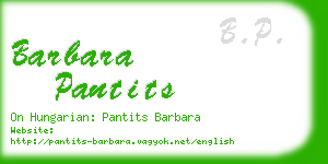 barbara pantits business card